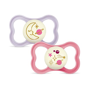 MAM Air Night Silk Sutter - 2-pak Pink 6-16 mdr.