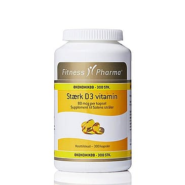 Fitness Pharma Stærk D3 vitamin 300 kaps.