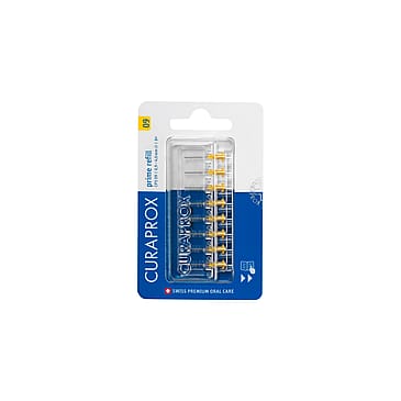 Curaprox Prime Refill + 8 stk mellemrumsbørster Gul/ 0,9 mm