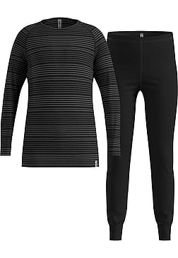 Odlo Long Active Warm Eco Set Black Grey Melange 164