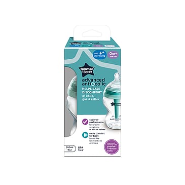 Tommee Tippee Sutteflaske Anti-kolik Slow/ 0+ mdr.