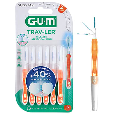 GUM TravLer Orange, 6 stk.