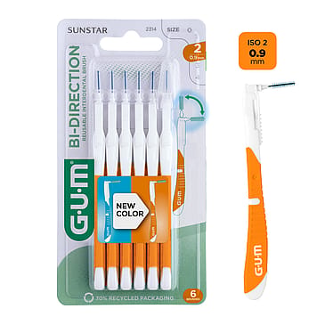 GUM Bi-Direction Mellemrumsbørste 0,9 6 stk