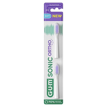 GUM Sonic Ortho Børstehoveder 2 stk