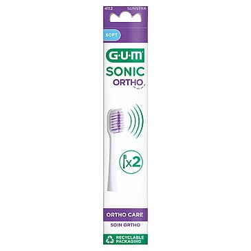 GUM Sonic Ortho Børstehoveder 2 stk