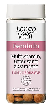 Longo Vital Multivitamin Feminin med silica, zink og selen 180 stk
