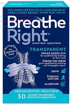 Breathe Right Næsestrips Transparent 30 stk