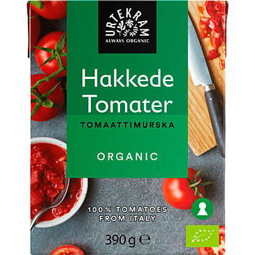 Urtekram Hakkede Tomater På Dåse Ø 400 g