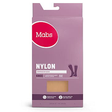 Mabs Nylon Knæstrømpe Wide Sand Sand M