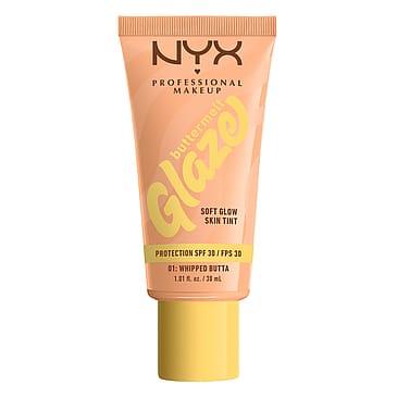 NYX PROFESSIONAL MAKEUP Buttermelt Glaze Soft Glow Skin Tint SPF30 01 Whipped Butta