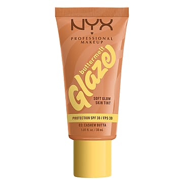 NYX PROFESSIONAL MAKEUP Buttermelt Glaze Soft Glow Skin Tint SPF30 03 Cashew Butta