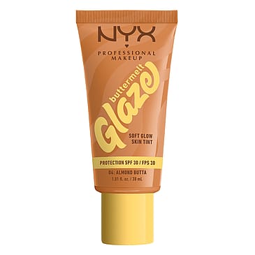 NYX PROFESSIONAL MAKEUP Buttermelt Glaze Soft Glow Skin Tint SPF30 04 Almond Butta