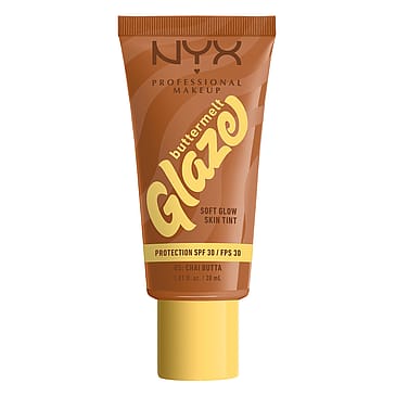 NYX PROFESSIONAL MAKEUP Buttermelt Glaze Soft Glow Skin Tint SPF30 05 Chai Butta