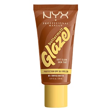 NYX PROFESSIONAL MAKEUP Buttermelt Glaze Soft Glow Skin Tint SPF30 07 Toffee Butta