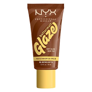 NYX PROFESSIONAL MAKEUP Buttermelt Glaze Soft Glow Skin Tint SPF30 08 Nutmeg Butta