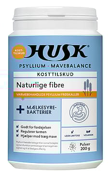 HUSK Psyllium Mavebalance Psyllium Mavebalance + Mælkesyrebakterier 200 g