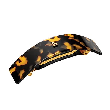 BALMAIN PARIS Hair Couture Cellulose Acetate Barrette Pour Cheveux Large Tortoise Shell