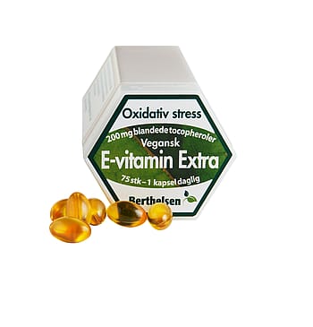 Berthelsen E-vitamin Extra 200 mg Vegansk 75 stk