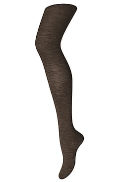 mp Woman Uld/silke Strømpebukser Dark Brown L