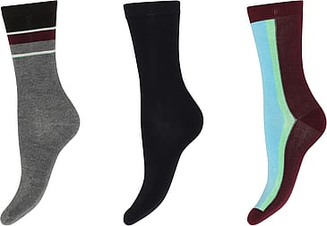 Laze Ankelstrømper Bamboo Stribe Mix 37-41