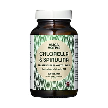 Aliga Aqtive Chlorella og Spirulina 250 mg 300 tabl.