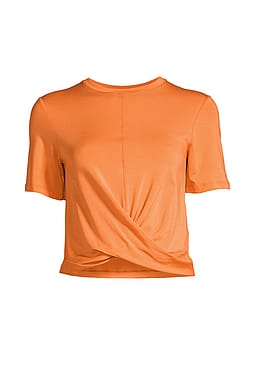 Casall Delight Short Wrap Tee Juicy Orange 40
