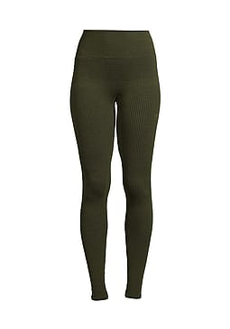 Casall Wool Rib High Waist Tights Black Green Rib M Black Green Rib M M