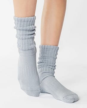 Pointe Studio Slouch Crew Grip Sock Sky