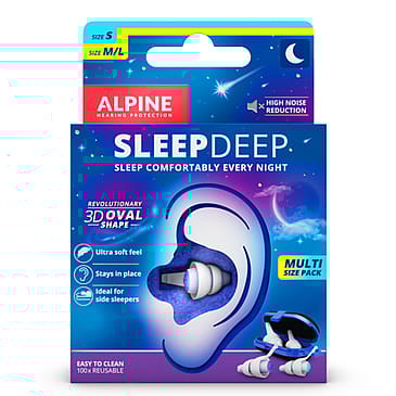 Alpine Hearing Protection Ørepropper SleepDeep Mini+Regular 4 stk
