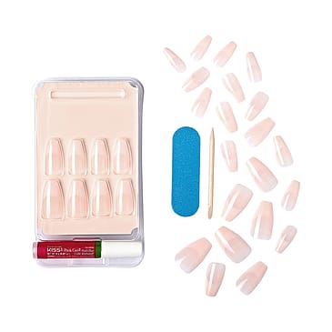 Kiss Acrylic Nude Artificial Nails 79945 Leilani