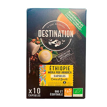 Destination Ethiopie Arabica kaffekapsler 10 stk.