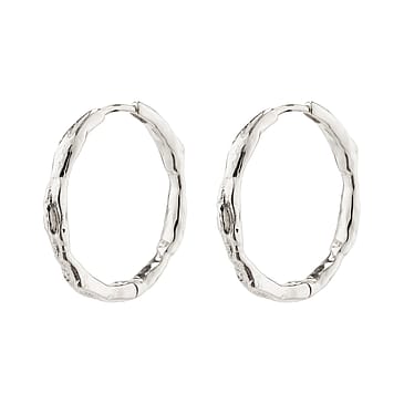 Pilgrim Eddy Genanvendt Organic Shaped Hoops Large Sølv Belagt