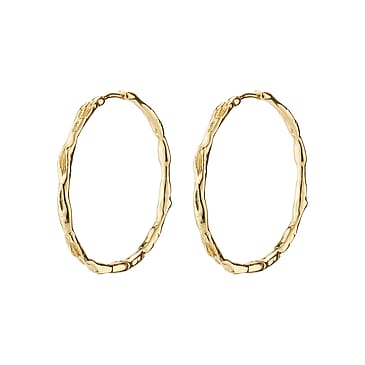 Pilgrim Eddy Genanvendt Organic Shaped Hoops Maxi Guld Belagt