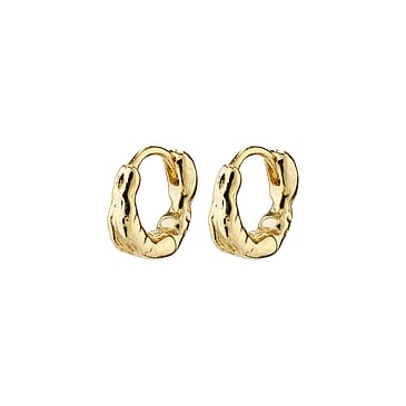 Pilgrim Eddy Genanvendt Organic Shaped Huggie Hoops Mini Guld Belagt