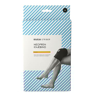 Matas Striber Neopren Knæbind Åben Patella Sort XL