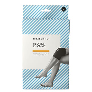 Matas Striber Neopren Knæbind Åben Patella Sort L