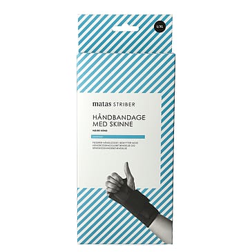 Matas Striber Håndbandage med Skinne Sort Højre L/XL