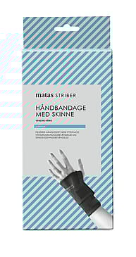 Matas Striber Håndbandage med Skinne Sort Venstre L/XL