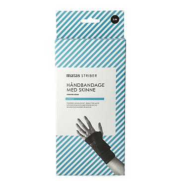 Matas Striber Håndbandage med Skinne Sort Venstre S/M