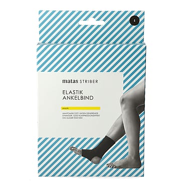 Matas Striber Elastik Ankelbind Sort 18-22 cm