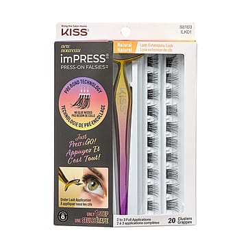 Kiss ImPRESS Press On Falsies Natural Kit 01 False lashes 20 pcs