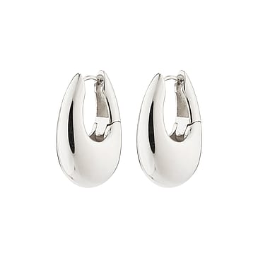 Pilgrim Øreringe i chunky design Sølvbelagt