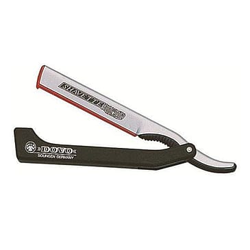 Dovo Solingen Shavette Barberkniv Sort håndtag - Stål