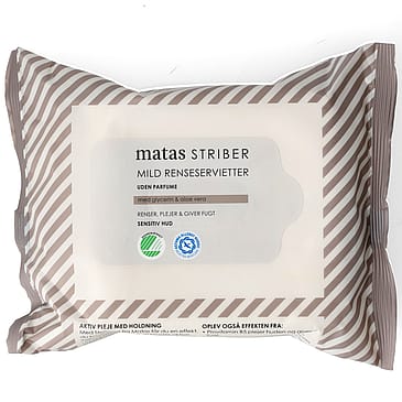 Matas Striber Mild Cleansing Wipes For Sensitive Skin Fragrance Free 25 pcs