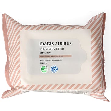 Matas Striber Renseservietter Tør Hud Uden Parfume 25 stk