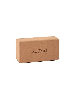 Moonchild Cork Yoga Block Lean Natural