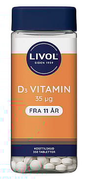 Livol D3 vitamin 35 µg 350 stk