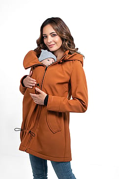 Wombat Shell Graviditets- og bærejakke Camel XL