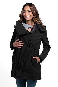Wombat Shell Graviditets- og bærejakke Black L