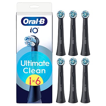 Oral-B iO Ultimate Clean Børstehoveder Sort 6 stk